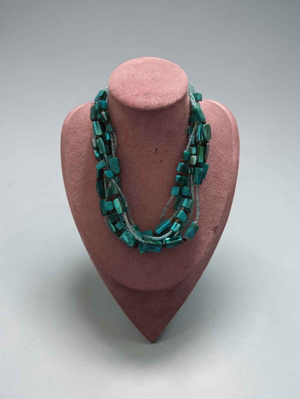 Sassified Boutique Multi-Strand Turquoise Bead Necklace - Women Jewelry